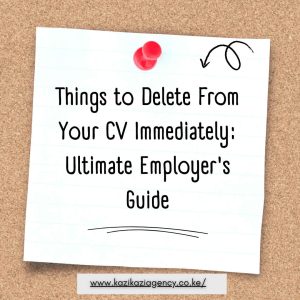 Items to Delete From Your CV Immediately