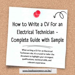 How to Write a CV for an Electrical Technician