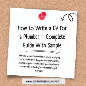 How to Write a CV for a Plumber